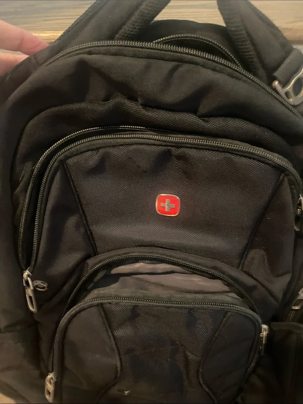 SwissGear Black Travel & Laptop Backpack with Multiple Pockets